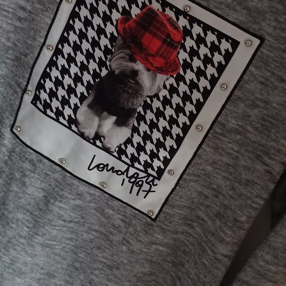 Lot of dog Sweater + lined winter pants red/plaid size 7 - Picture 4 of 8